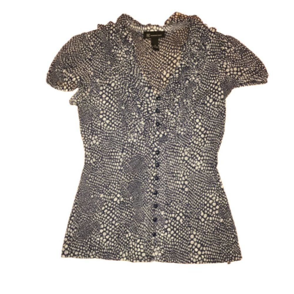 INC International Concepts V-Neck Button Up